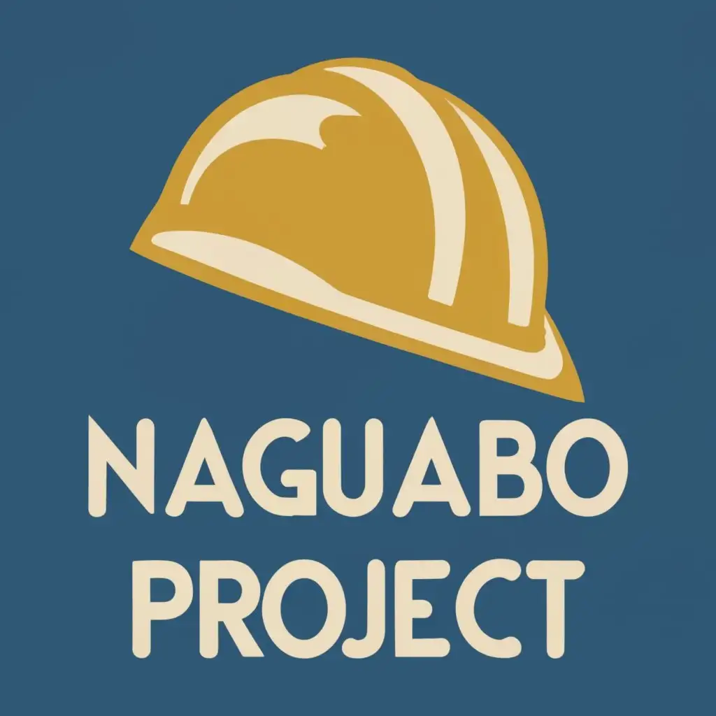 logo, hardhat, with the text "Naguabo Project", typography, be used in Construction industry