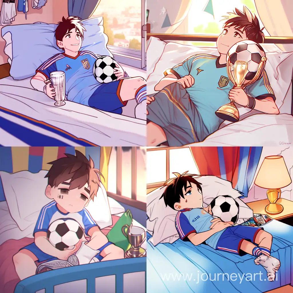 Soccer-Legend-Messi-Celebrates-Victory-Embracing-the-World-Cup-in-Bed
