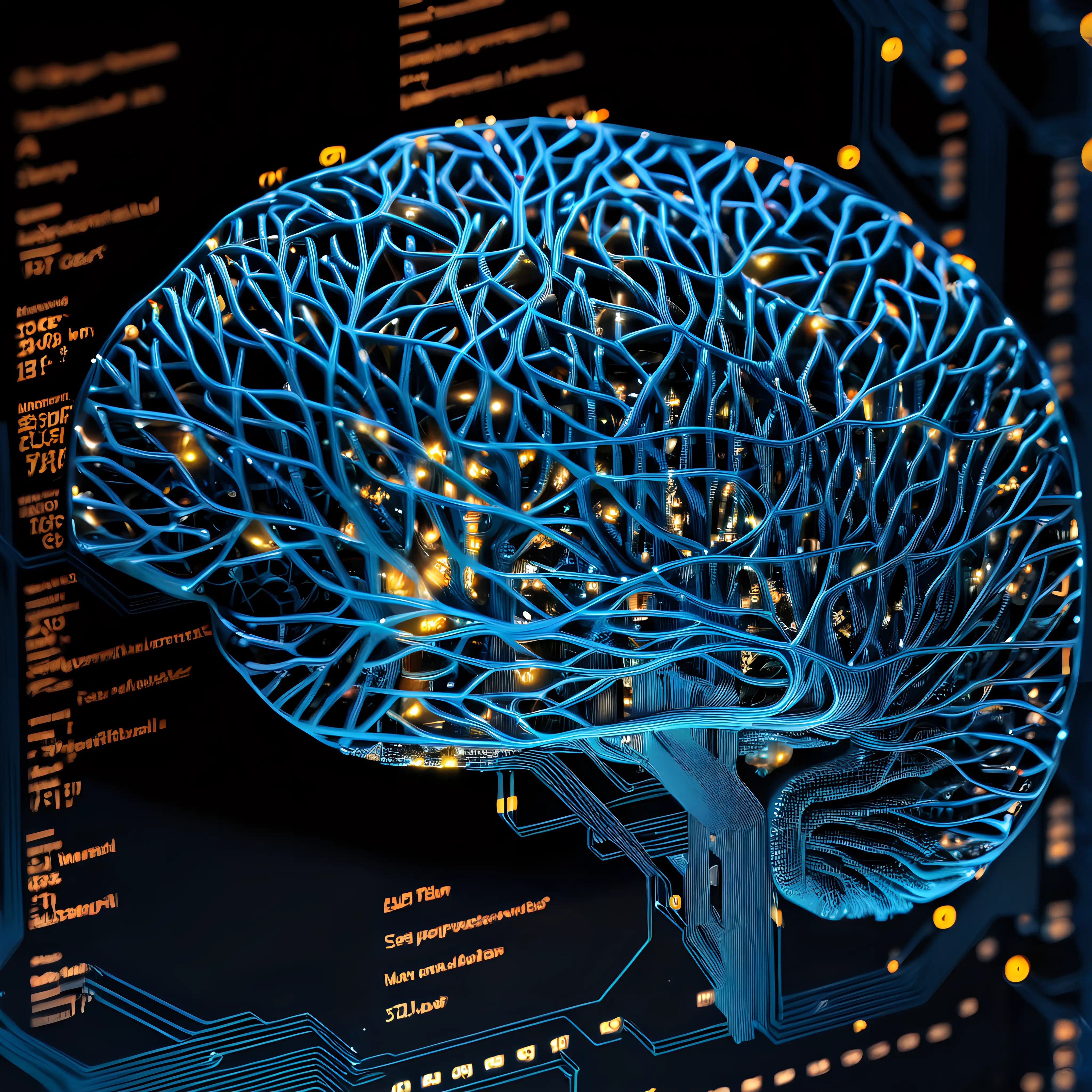Digital Neural Network Brain Inside Computer Exploring Artificial Intelligence Integration