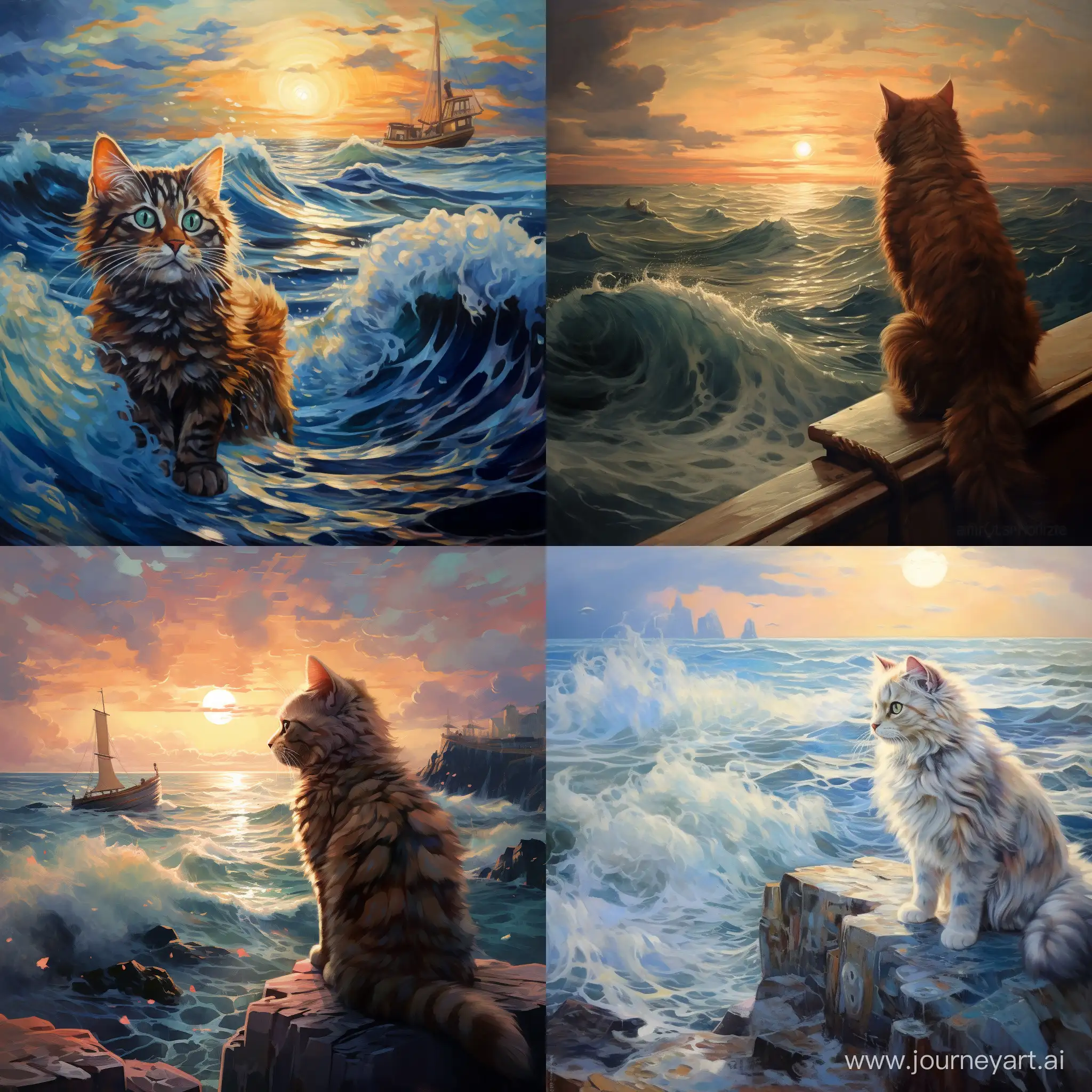 Cat-Enjoying-the-Sea-Breeze-in-a-Telnyashka-Artistic-11-Aspect-Ratio
