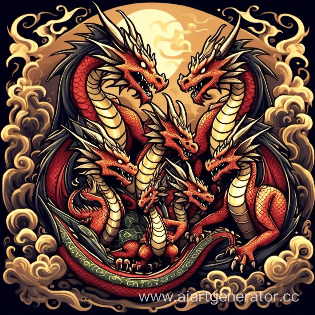 семья драконов арт