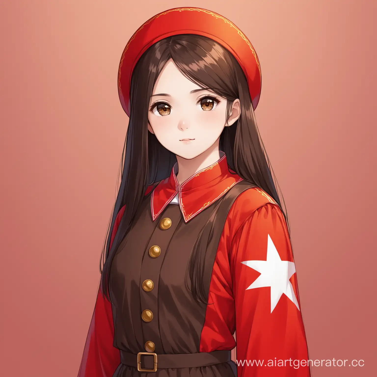 Teenage-Girl-in-Komsomol-Attire-Amidst-Revolutionary-Atmosphere