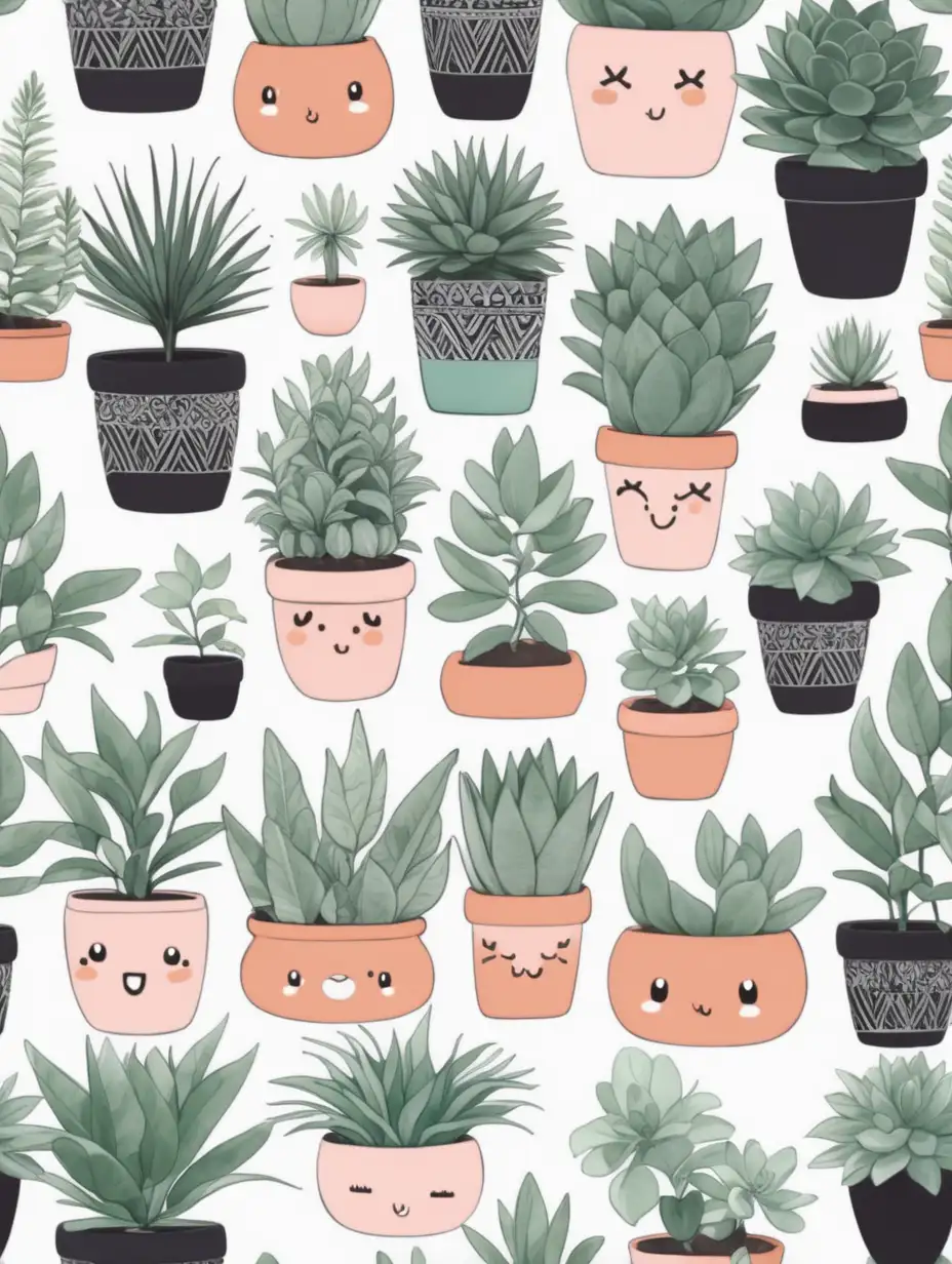 plants in cute pots
