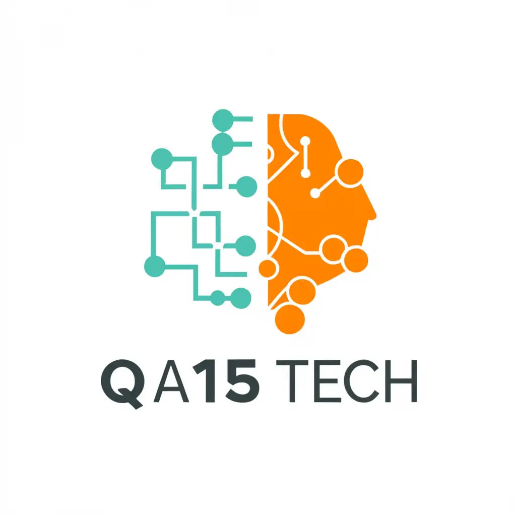a logo design,with the text "QA15 Tech,Inc", main symbol:servers, AI technology, cloud services,Moderate,be used in Technology industry,clear background