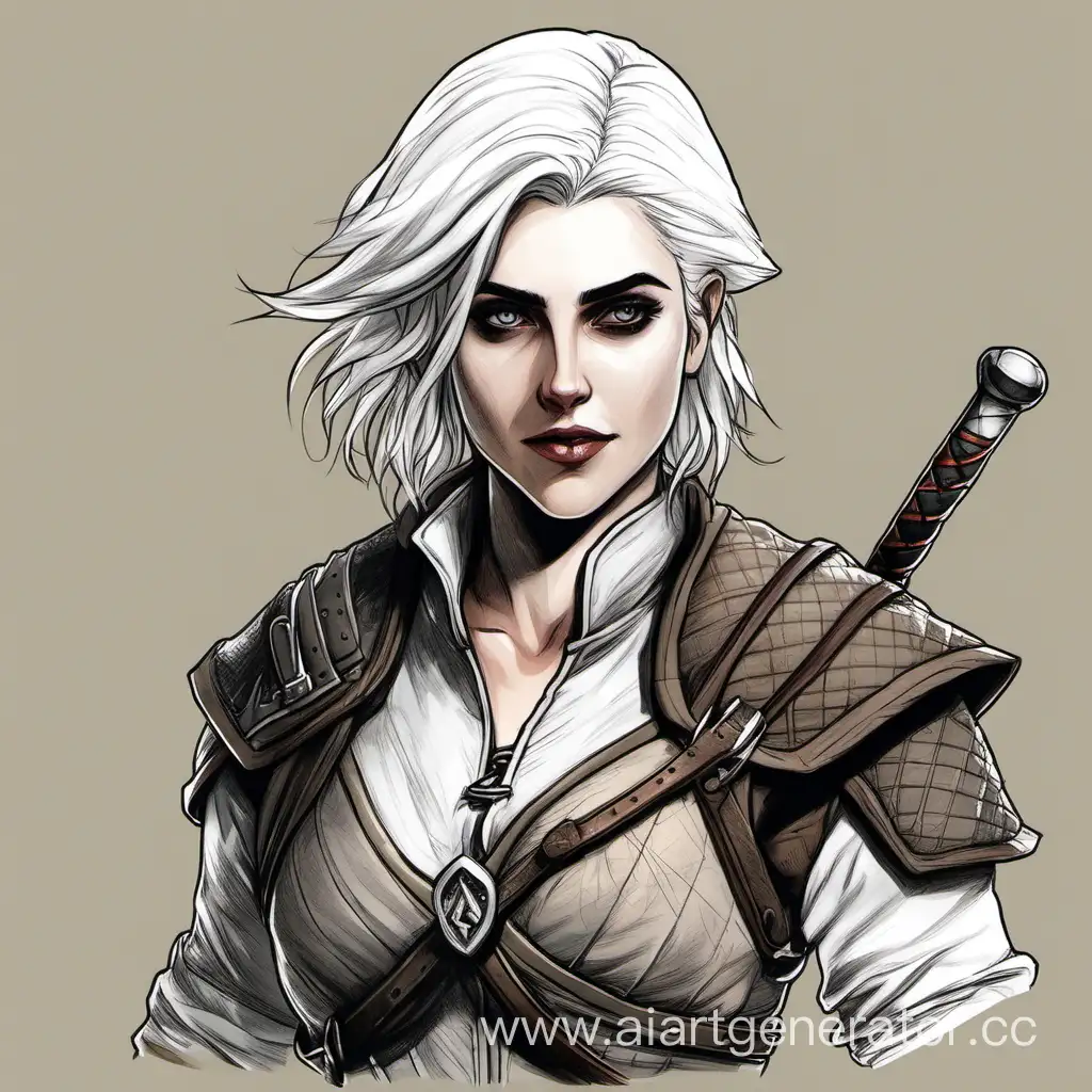 Ethereal-Ciri-Art-A-Captivating-Illustration-of-the-Witchers-Iconic-Character