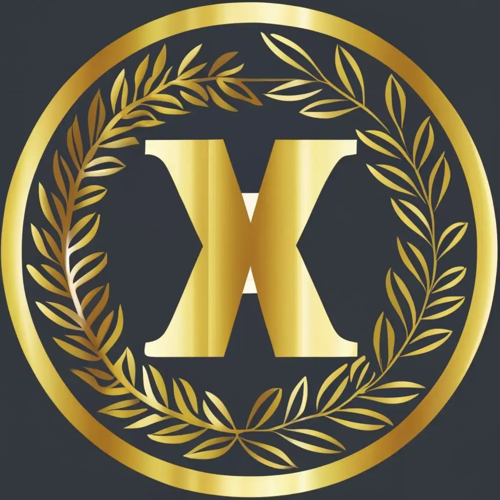 logo, GOLD ATTORNEY "X"  olive tree, with the text "X", typography, be used in Legal industry