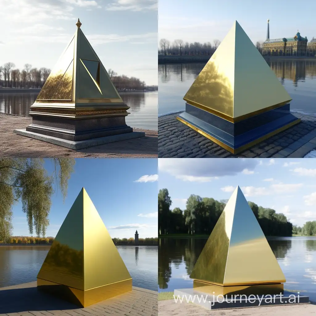 Luxurious-Metal-and-Concrete-Pyramid-on-Moscow-River-Embankment