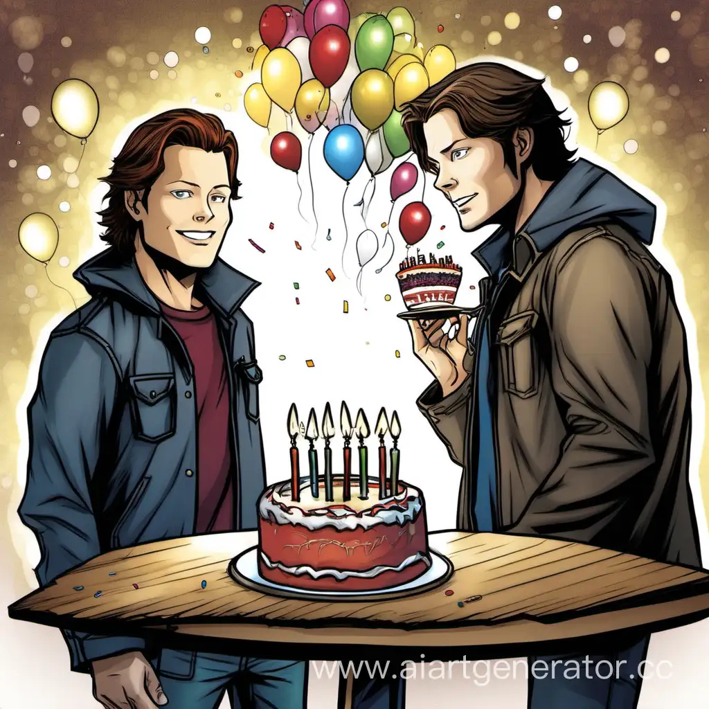 Supernatural-Characters-Sam-and-Din-Birthday-Celebration