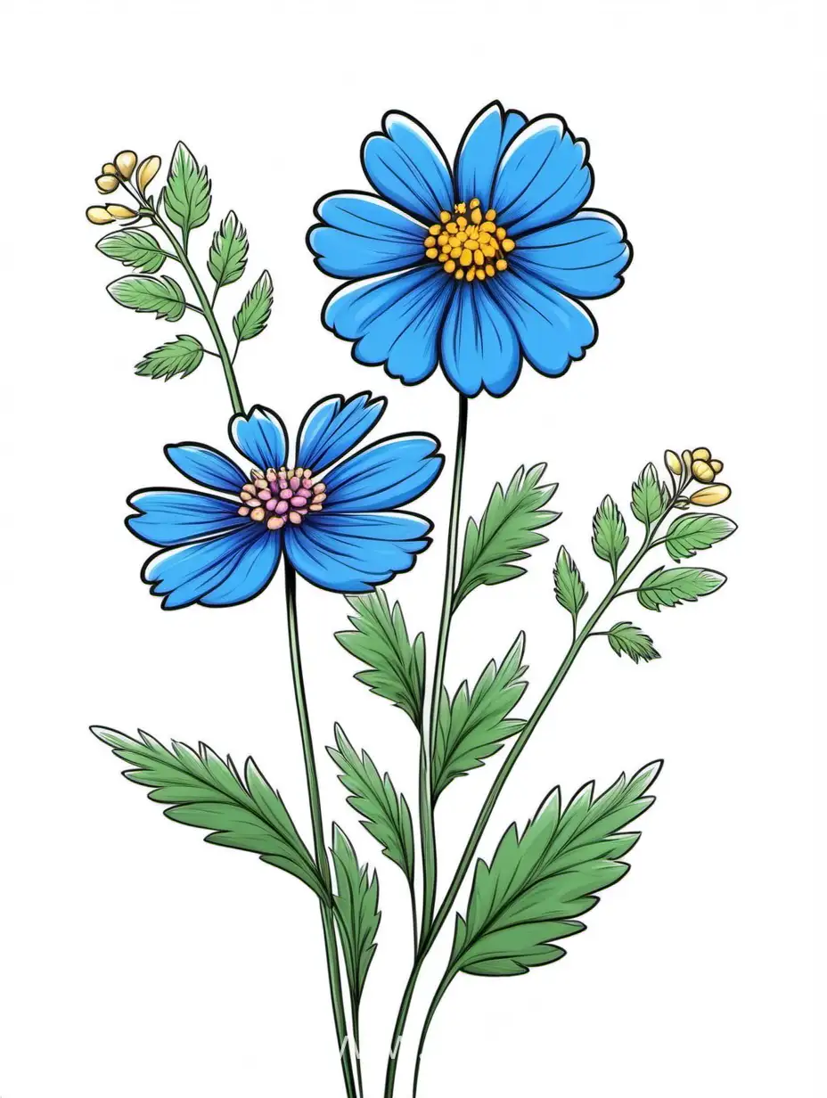 Elegant-Blue-Wildflower-Trio-in-Artistic-4K-Detail