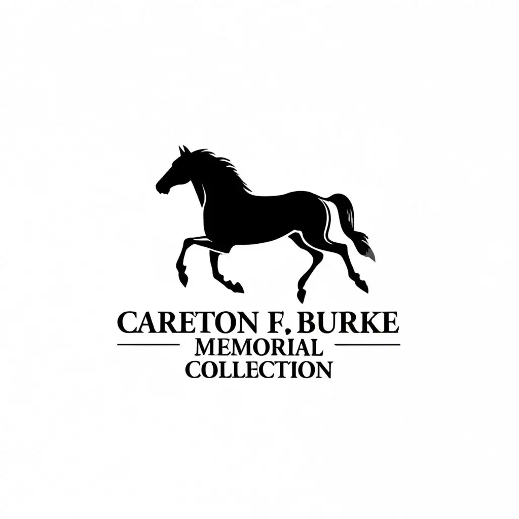 LOGO-Design-For-Carleton-F-Burke-Memorial-Collection-Elegant-Silhouette-Horse-with-Serif-Typography