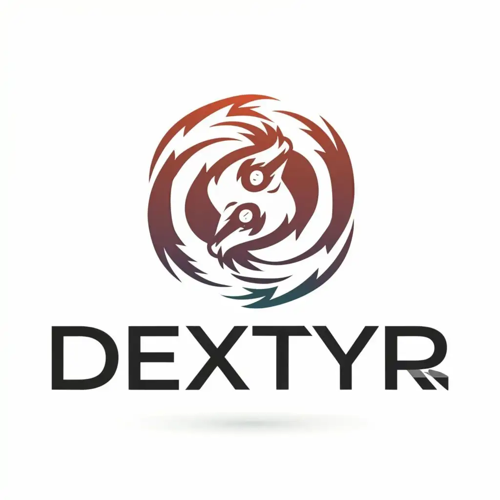 logo, ouroboros, with the text "Dextyr", typography, be used in Internet industry