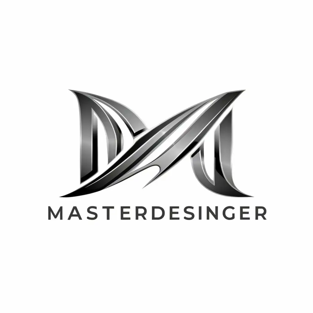 a logo design,with the text "master designer", main symbol:MD,complex,be used in Automotive industry,clear background