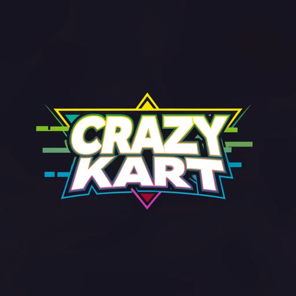 a logo design,with the text "Crazykart", main symbol:Racing,complex,be used in Technology industry,clear background