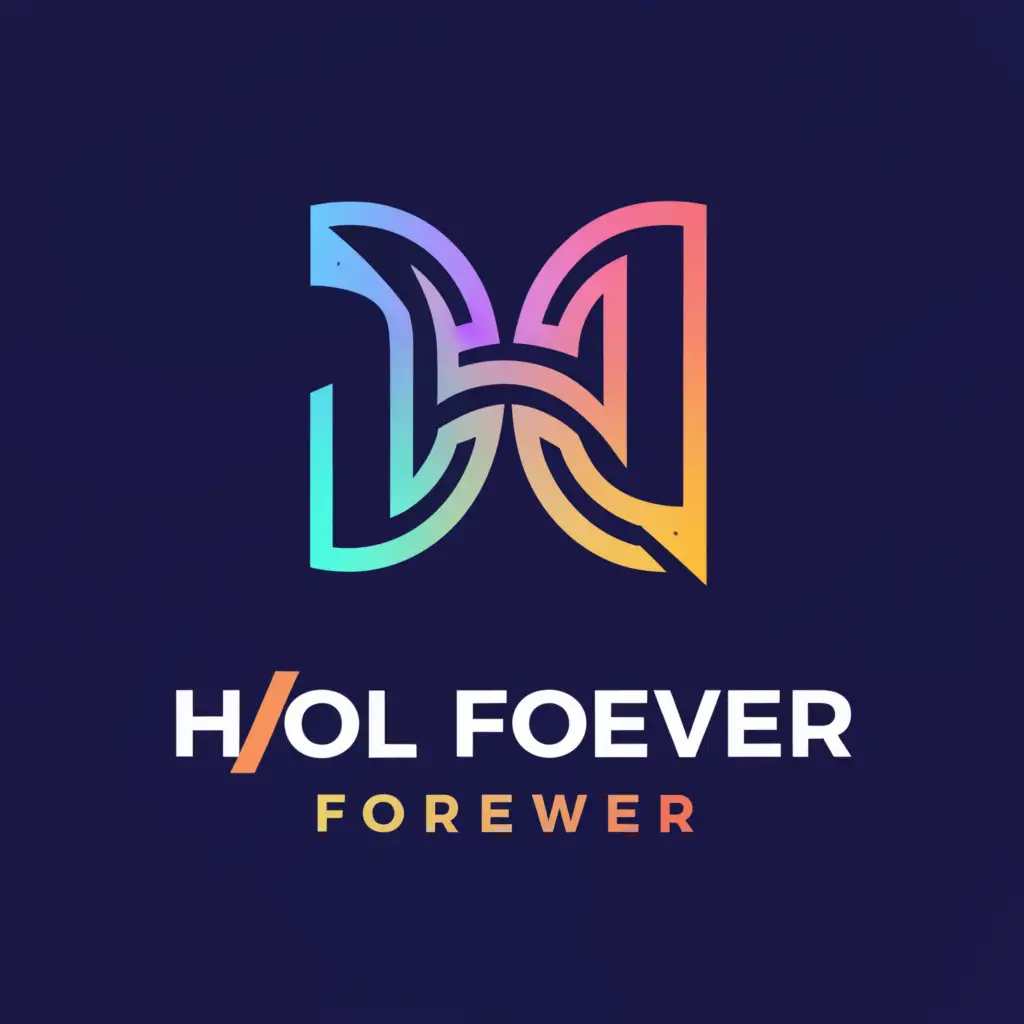 a logo design,with the text "HODL forever", main symbol:text, water background,Moderate,clear background