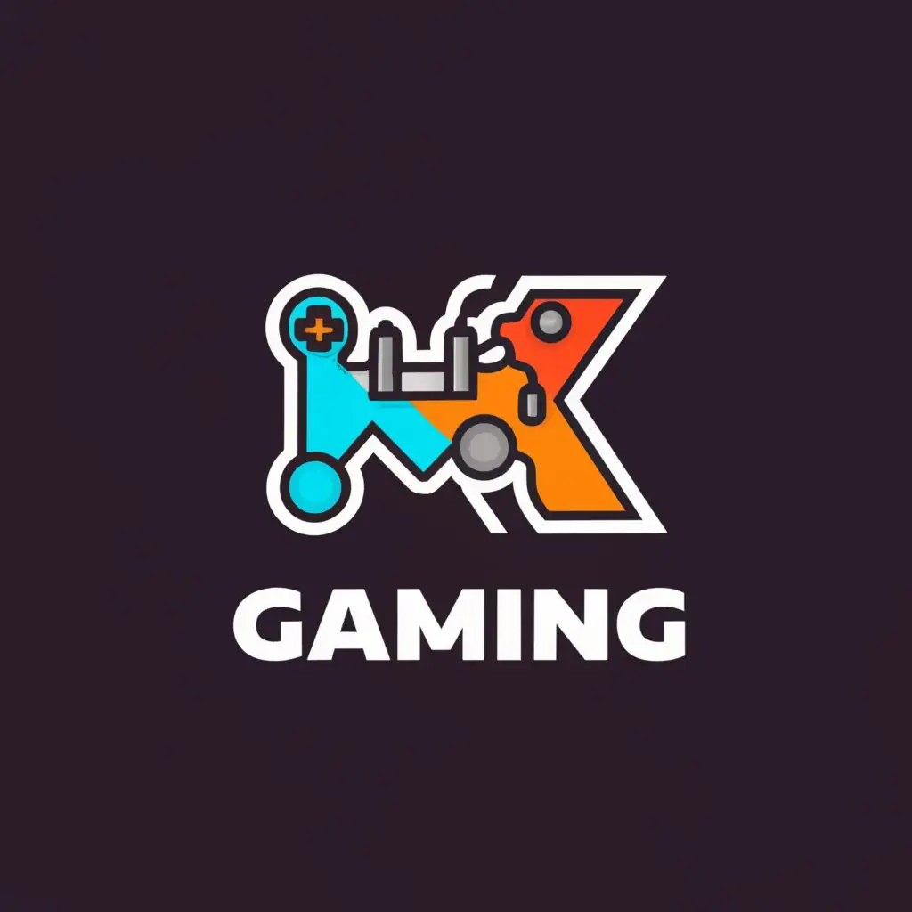 a logo design,with the text "AK Gaming", main symbol:AK,Moderate,be used in Technology industry,clear background