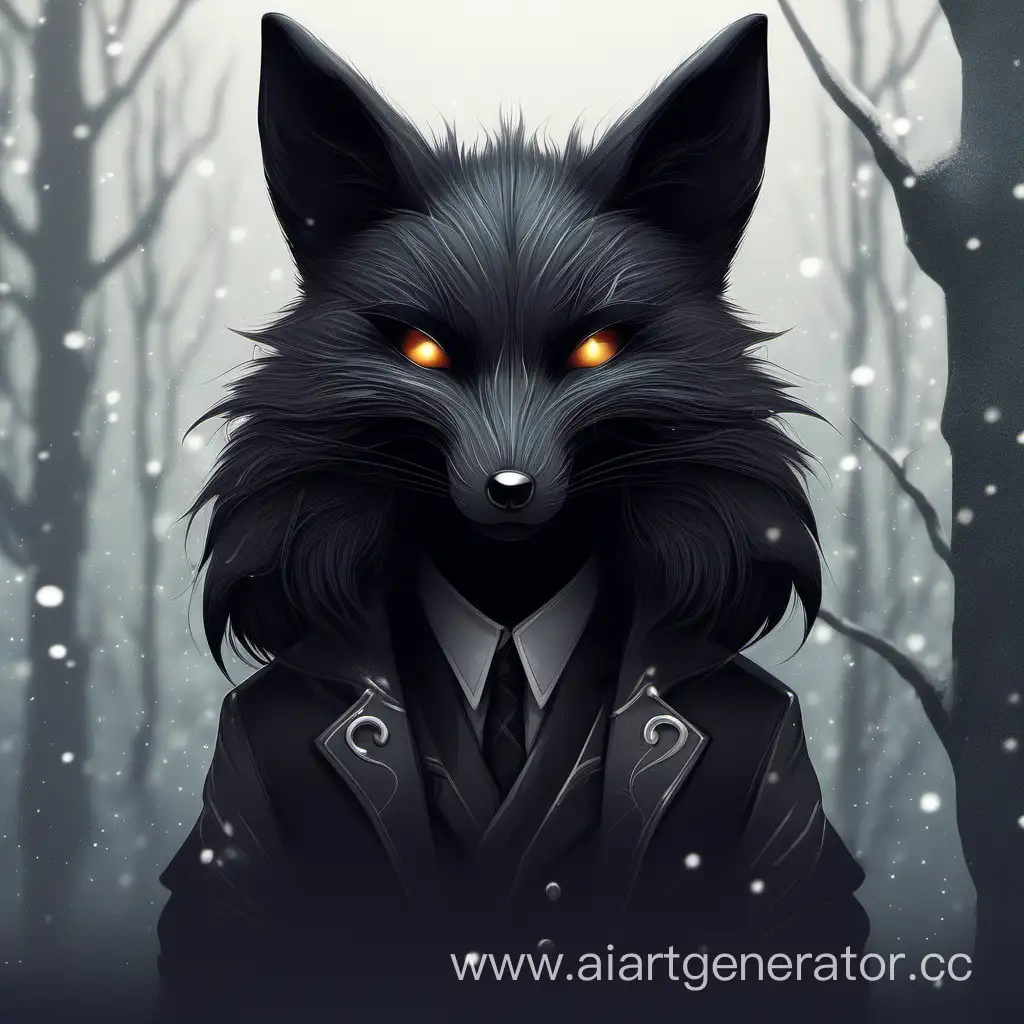 Mystical-Black-Fox-Avatar-with-Enchanting-Background