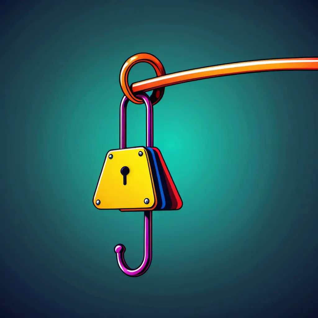 Vibrant Phishing Awareness Course Hanger on Computer Network Hook | MUSE AI