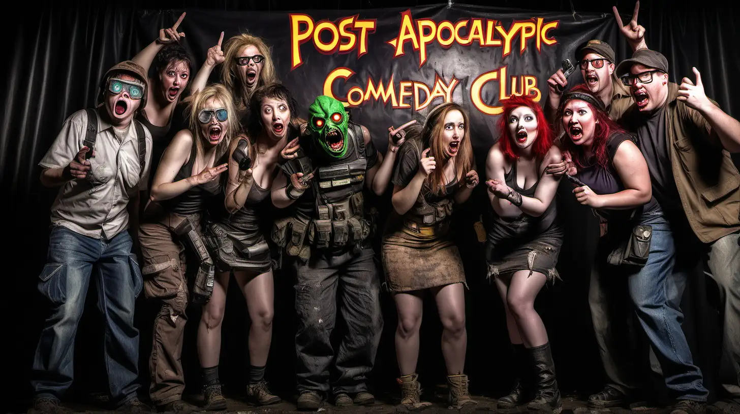 Post-Apocalyptic Comedy Club: "Laugh in the face of danger! Our comedians specialize in dark humor, mutant impressions, and poking fun at the end of the world."