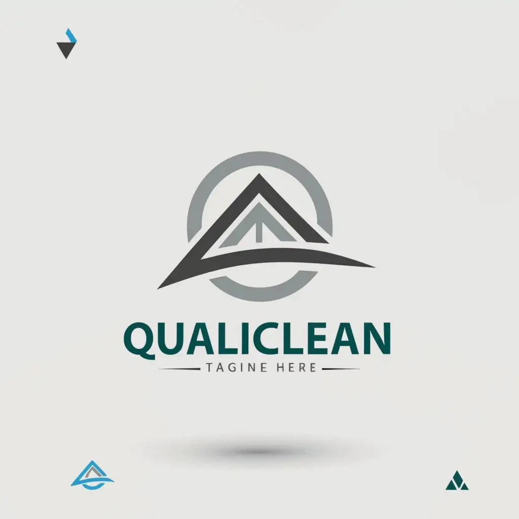 a logo design,with the text "QualiClean", main symbol:Triangular Roof, buildings,Moderate,be used in Home Family industry,clear background