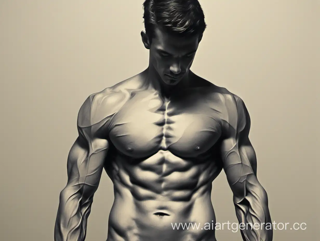 Muscular-Man-Displaying-Torso-Art-in-54-Ratio