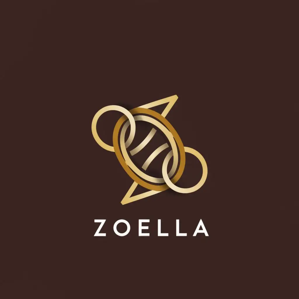 a logo design,with the text "Zoella", main symbol:Jewelry, bangles, earrings, golden color , change the font and dont write luxury, be used in Entertainment industry