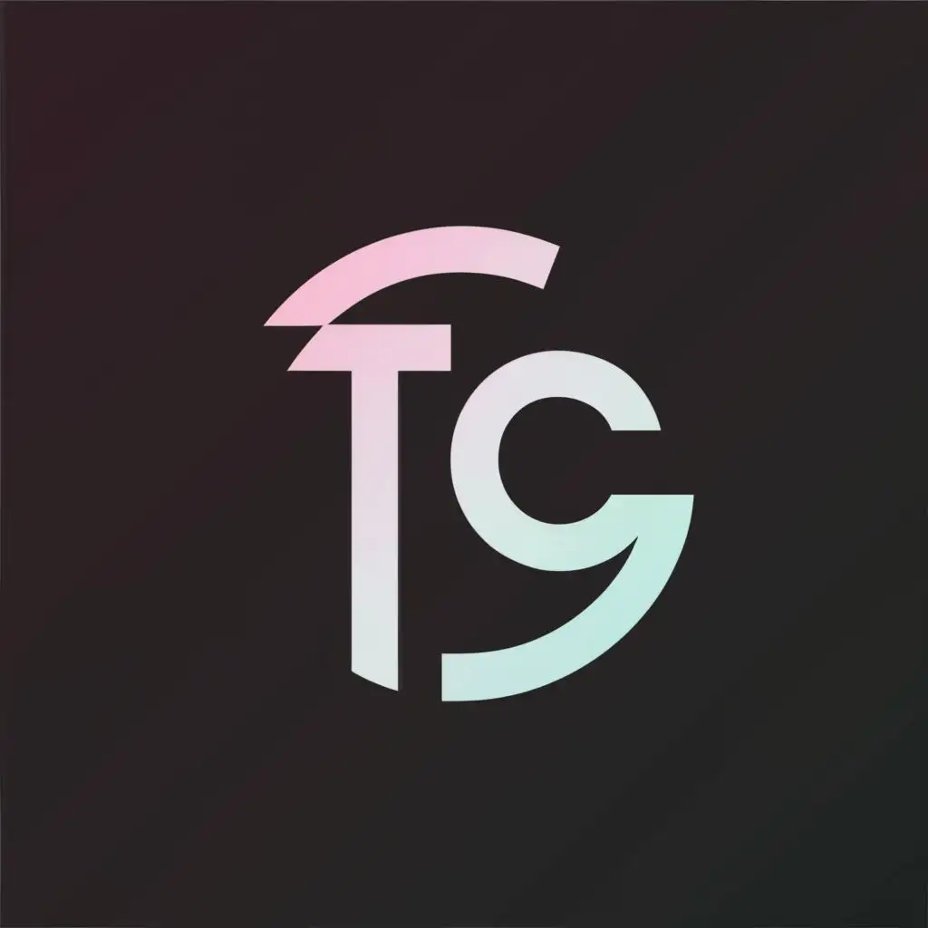 a logo design,with the text "TC", main symbol:circle in the middle, be used in Retail industry gradient pink