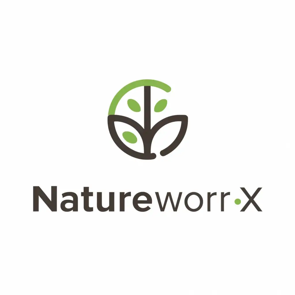 a logo design,with the text "Natureworx", main symbol:Tree Silohuette,Moderate,clear background