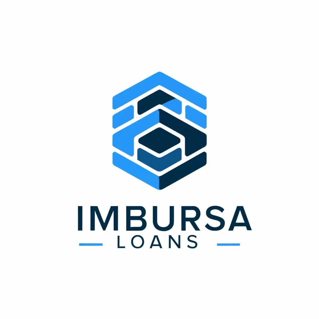 a logo design,with the text "Imbursa Loans", main symbol:finance icon with blue background,Moderate,be used in Finance industry,clear background