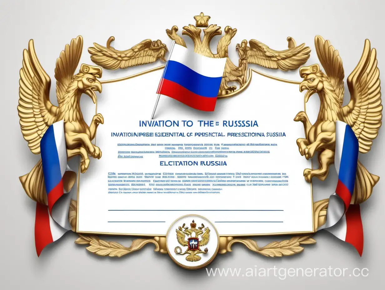 приглашение на выборы президента России, без текста, белый фон