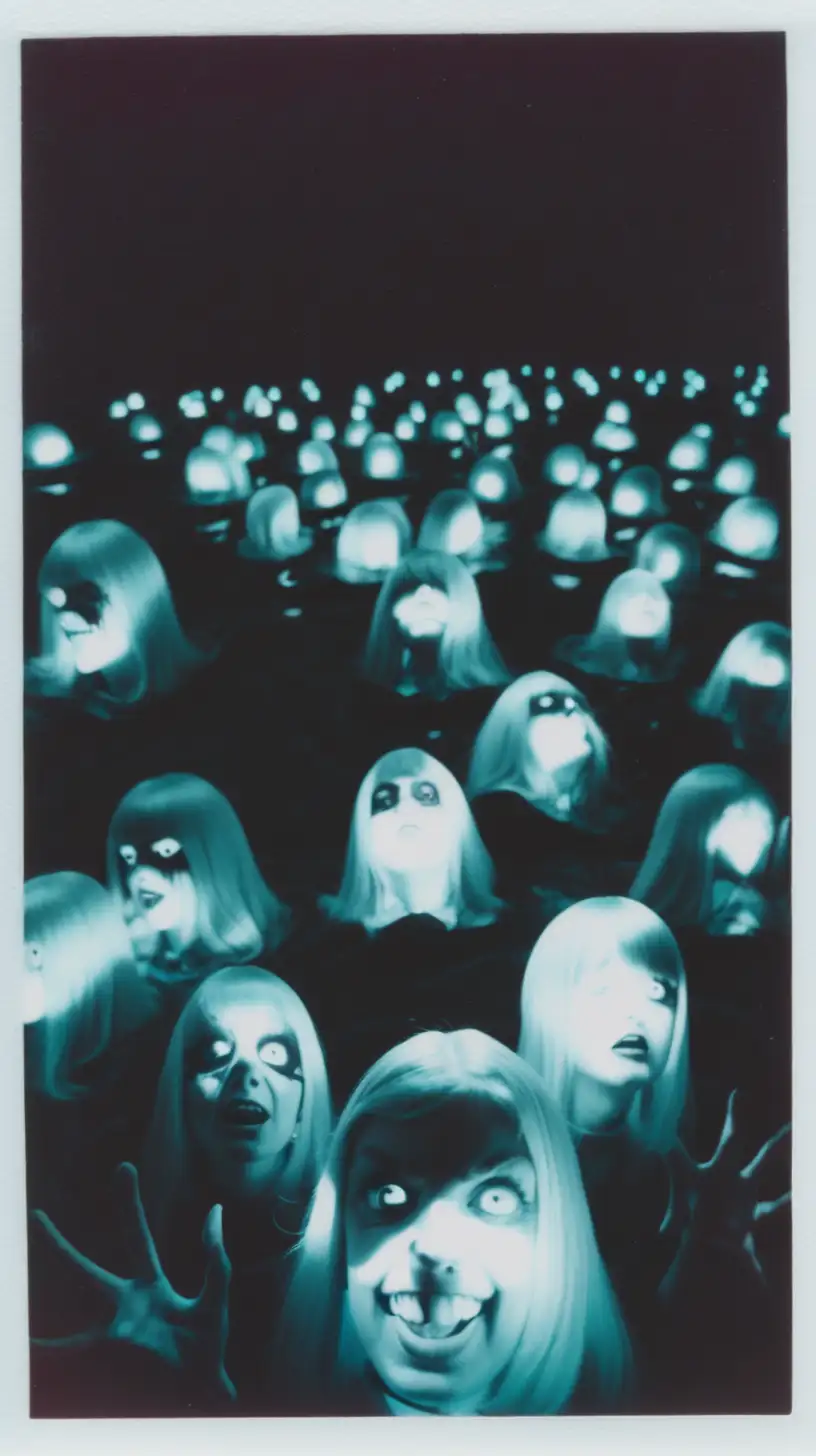  LED, creepy art,  weird, black, sirens, instax, enosis, busy, trapped