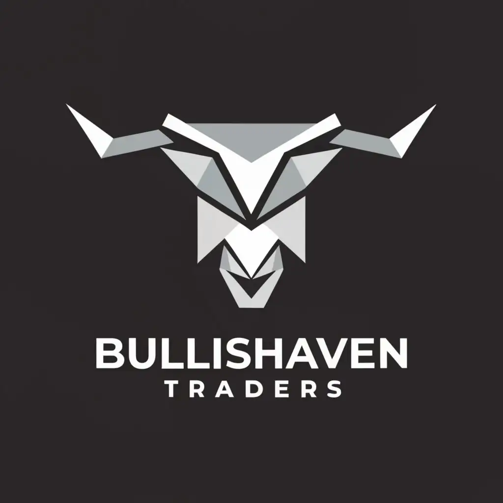 a logo design,with the text "BullishHaven Traders", main symbol:bull,Moderate,be used in Finance industry,clear background
