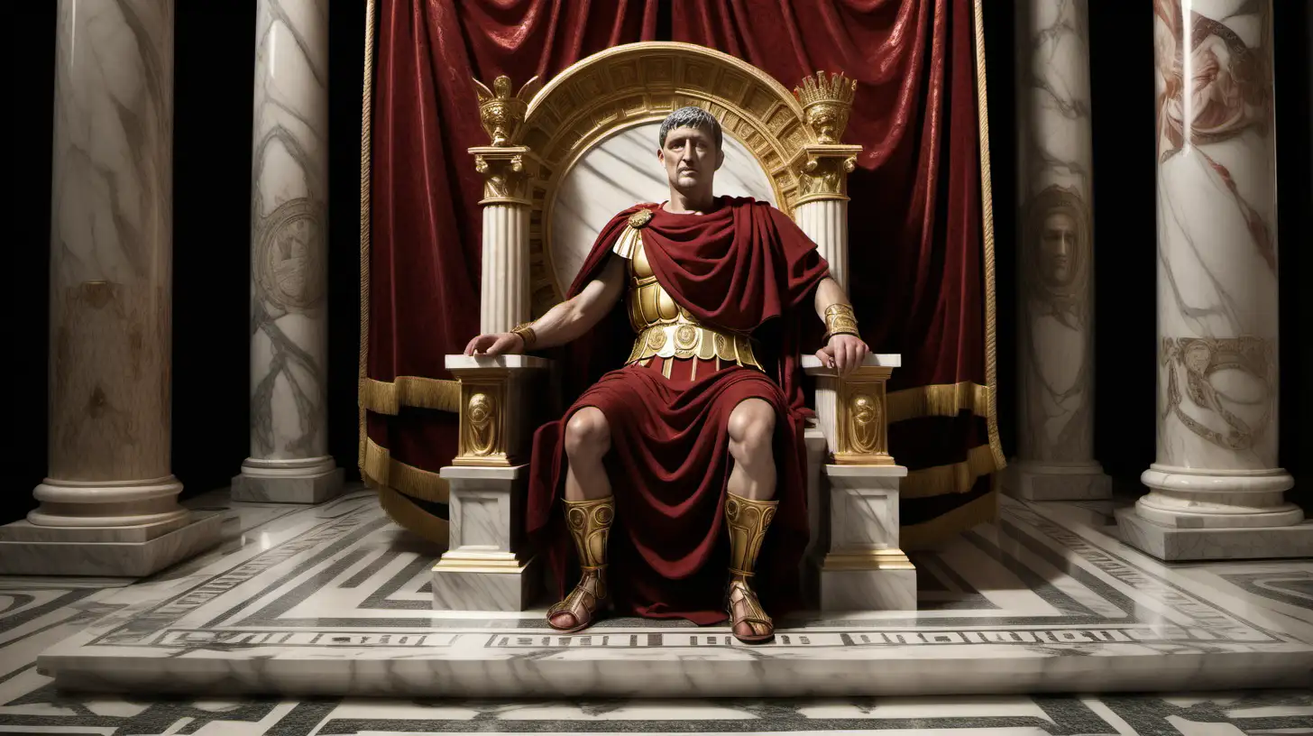 Emperor Trajan Parades in Sumptuous Throne Scene