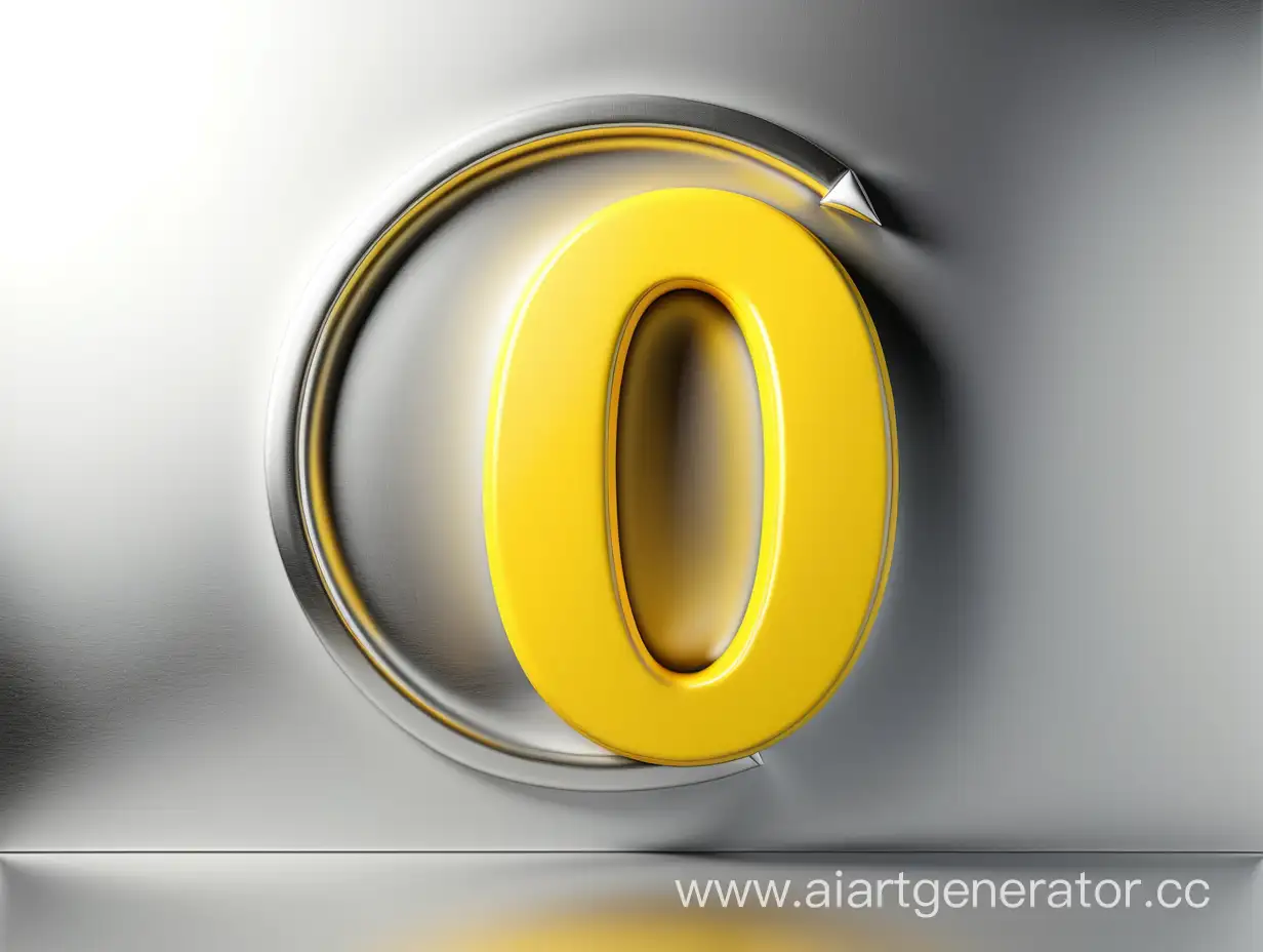 Bright-Yellow-Number-Zero-and-Sleek-Silver-Design