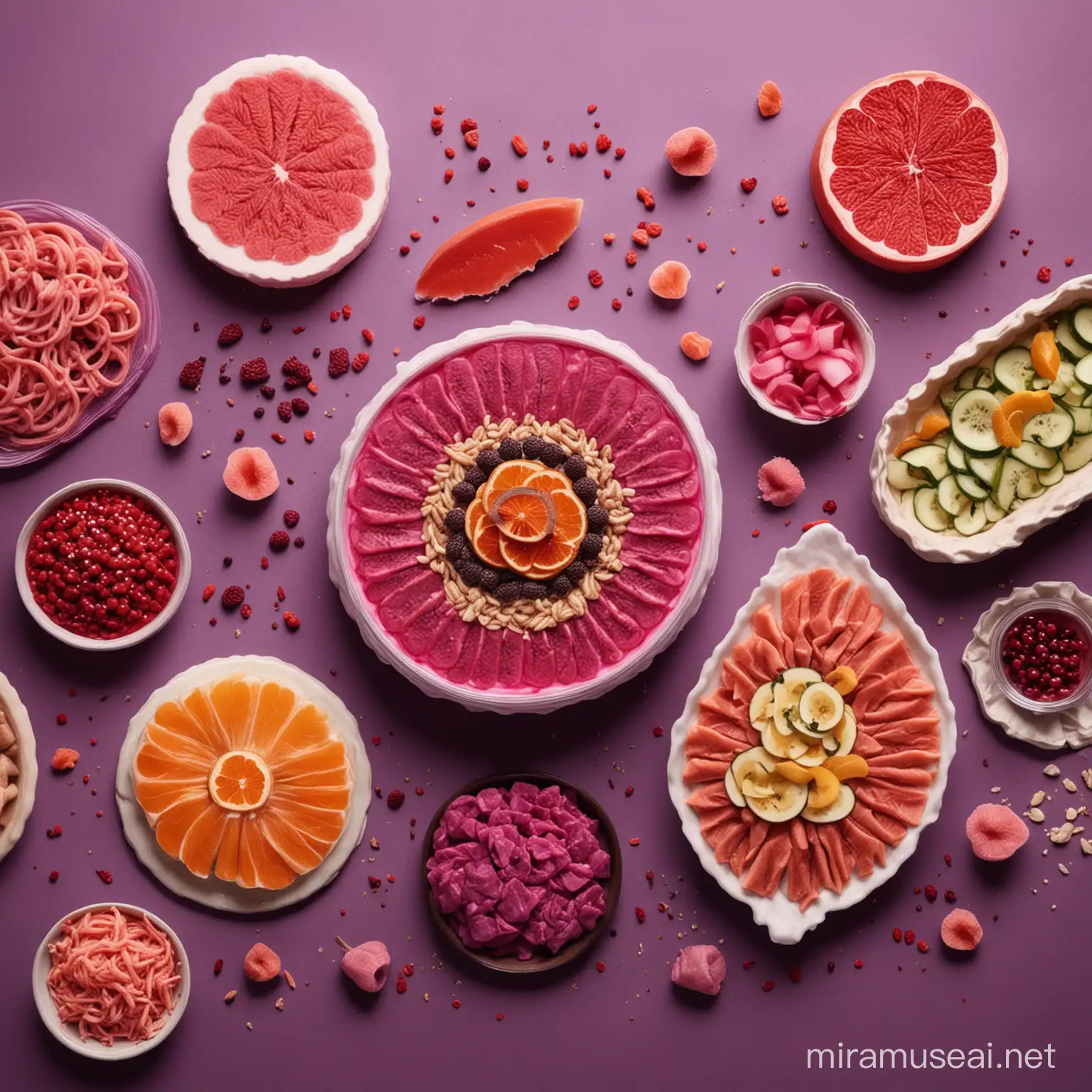 Vibrant Fermented Food Art Colorful and Creative Culinary Display