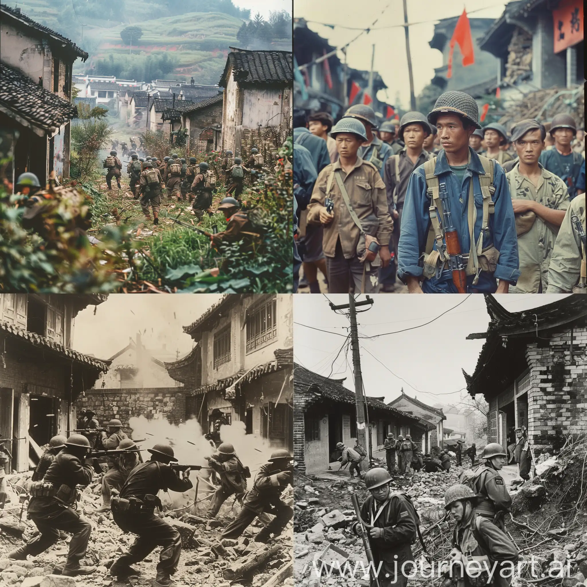 福建南安人民武装战争画面