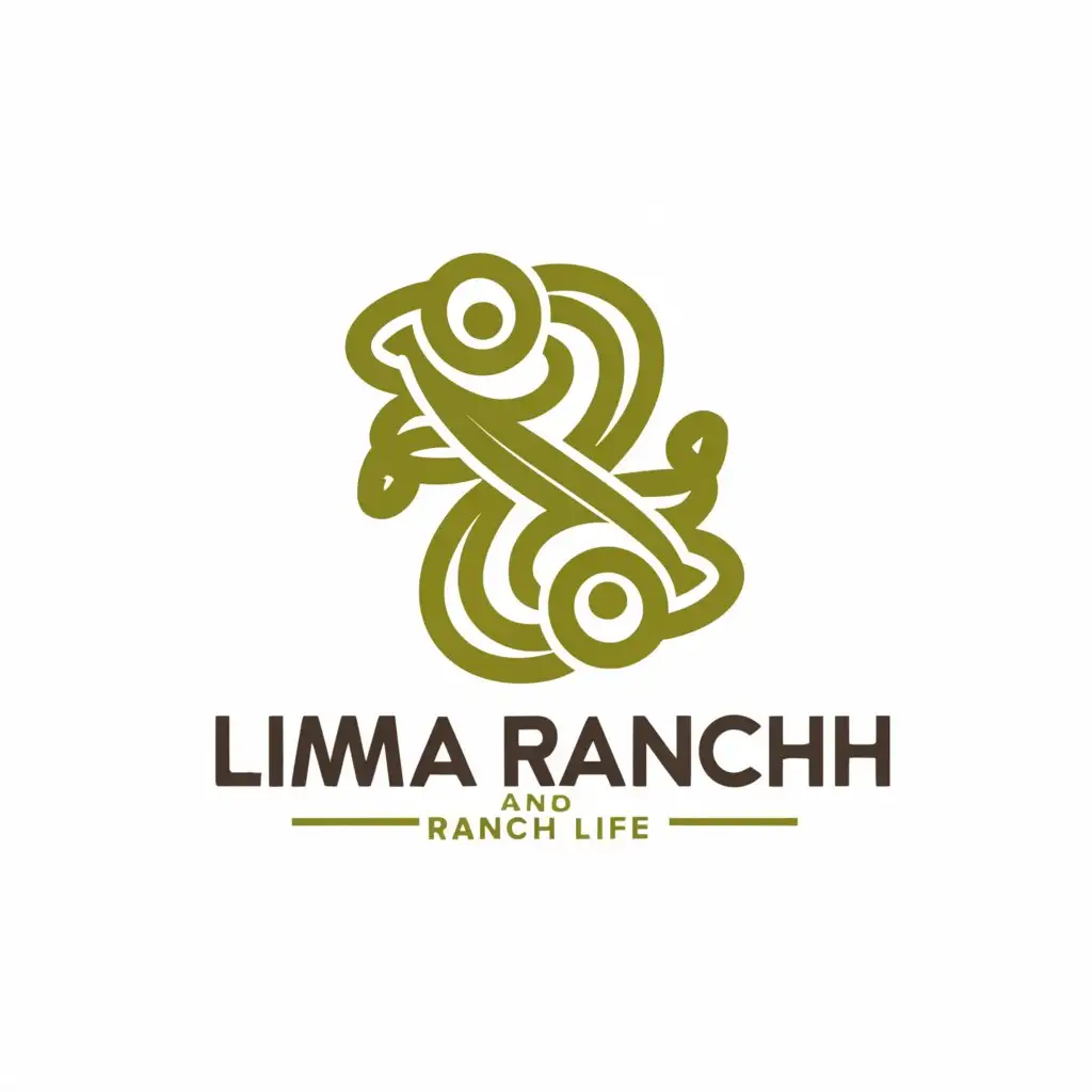 a logo design,with the text "LIMA RANCH", main symbol:text,complex,clear background