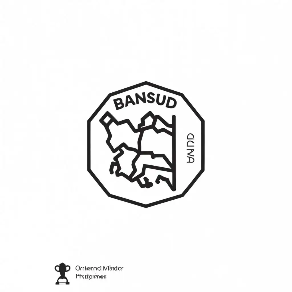 a logo design,with the text "Bansud", main symbol:Emblem: Design a special logo or emblem for the 65th anniversary that includes elements such as: The silhouette of Bansud  Oriental Mindoro, Philippines map. The date of the founding anniversary 'July 4, 1959'. A motif that represents growth or progress, such as a growing tree with 65 leaves or branches, each symbolizing a year.,Minimalistic,be used in Events industry,clear background