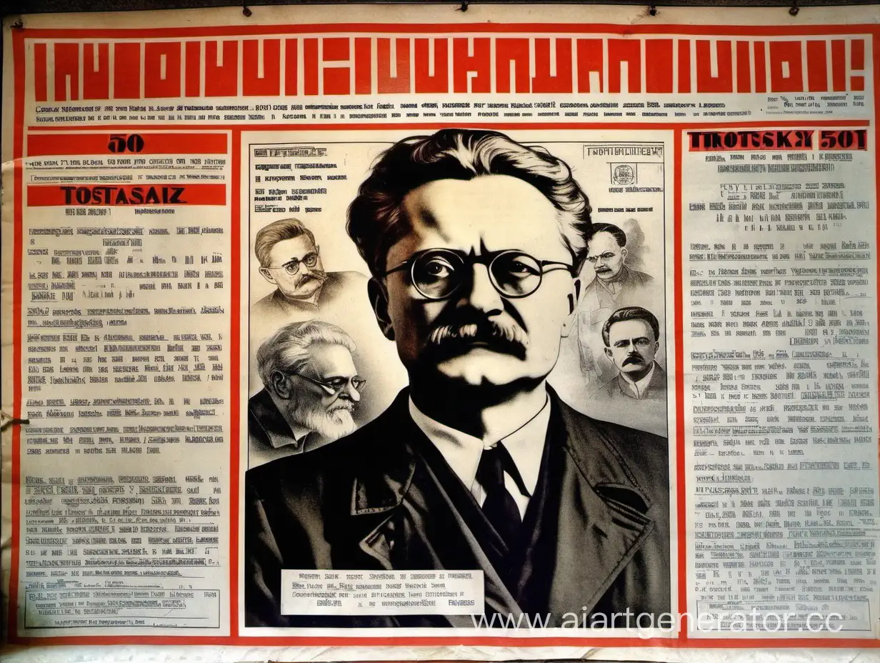 Плакат времен СССР, На Русском Языке, Ученый 50 лет, под фамилией Троцкий, на тему выборы