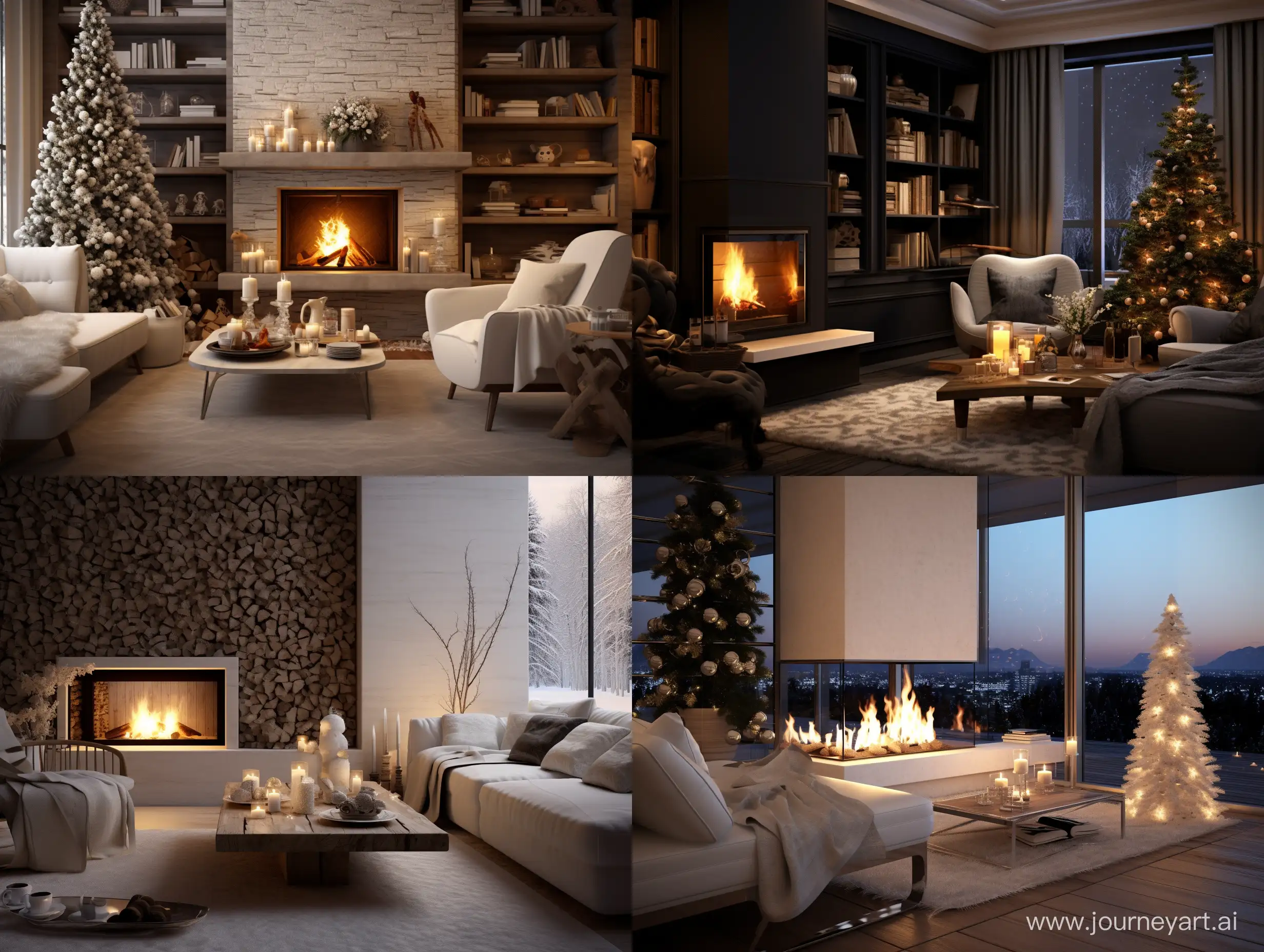 Cozy-Christmas-Interior-Design-with-Bio-Fireplace