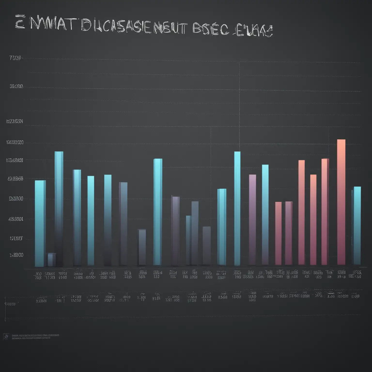 create a stock market bar chart in high resolution, with no numbers.

