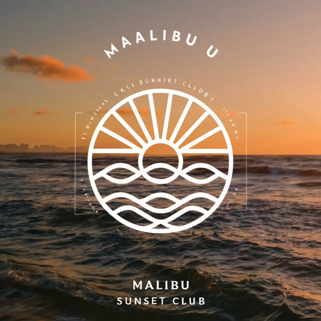 a logo design,with the text 'Malibu Sunset Club', main symbol:MSC,complex 