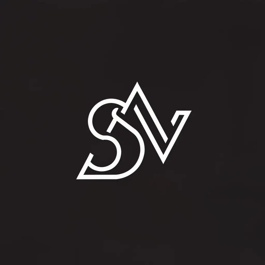 a logo design,with the text "SSV", main symbol:mountain outline, masculine energy,Minimalistic,clear background