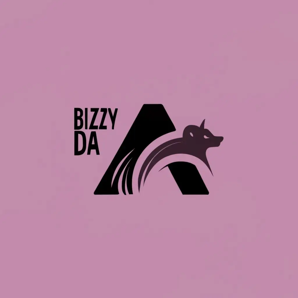 logo, WOLVE, with the text "BIZZY DA ALPHA", typography, be used in Entertainment industry