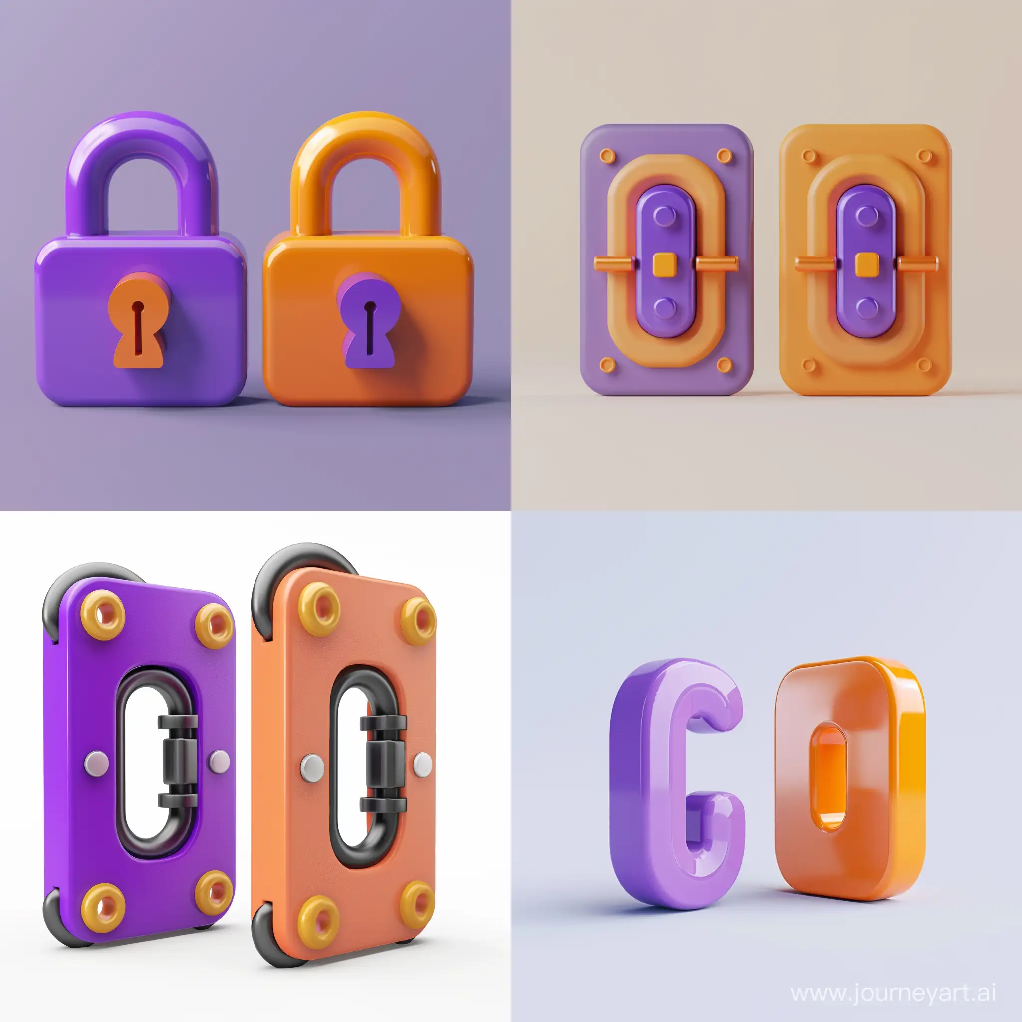 Purple-and-Orange-3D-Guarantor-Icon-Renderings