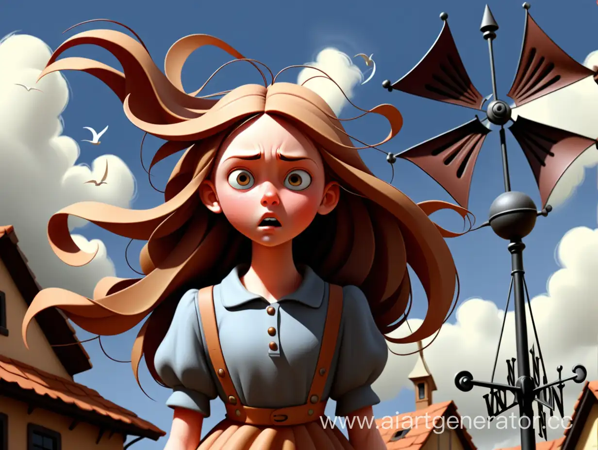 Curious-Girl-Listening-to-the-Wind-Vane-Sounds