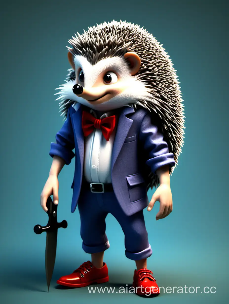 Hedgehog-Builder-Wearing-Stylish-Outfit-Crafting-Artistic-Creations
