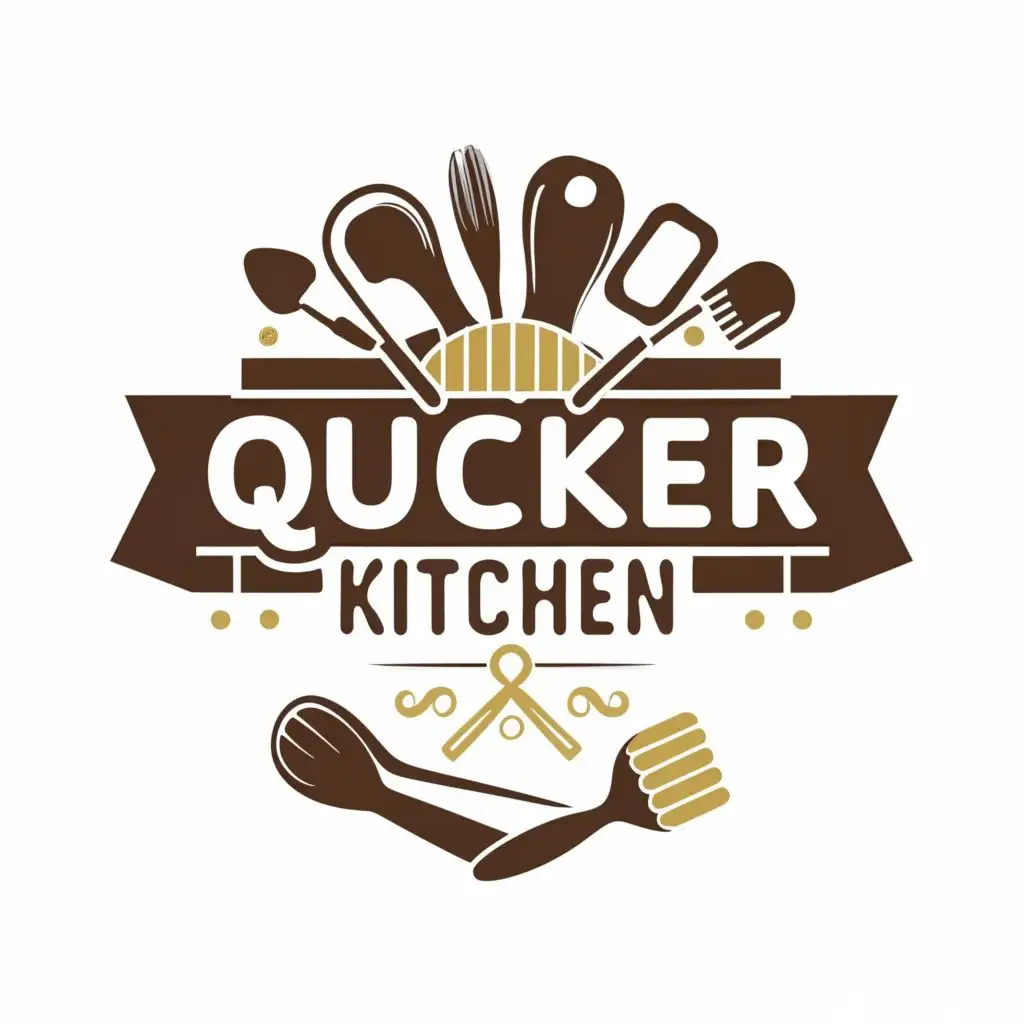 logo, Quicker Kitchen, with the text "Quicker Kitchen", typography, be used in Retail industry
