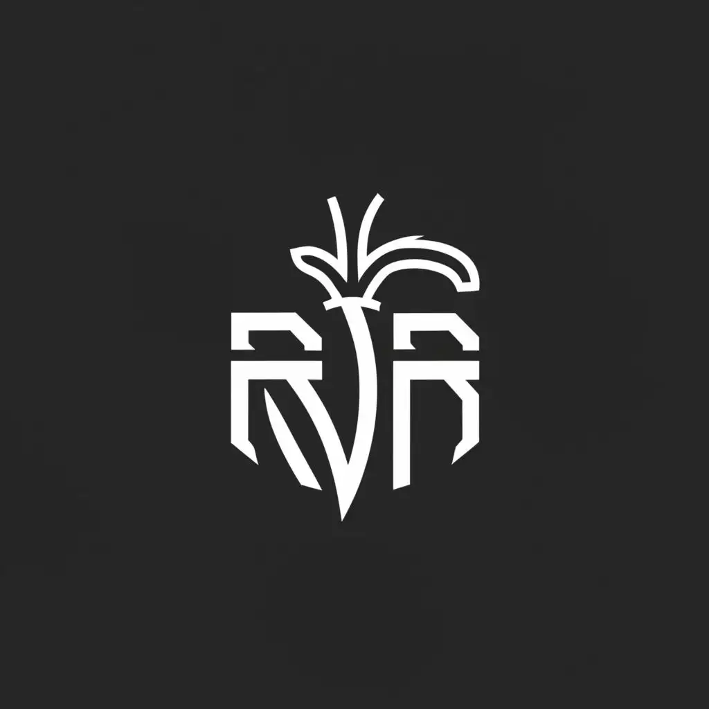 a logo design,with the text "Rotten Radish", main symbol:RR,Minimalistic,be used in Technology industry,clear background. Rotten Radish name under logo strict font