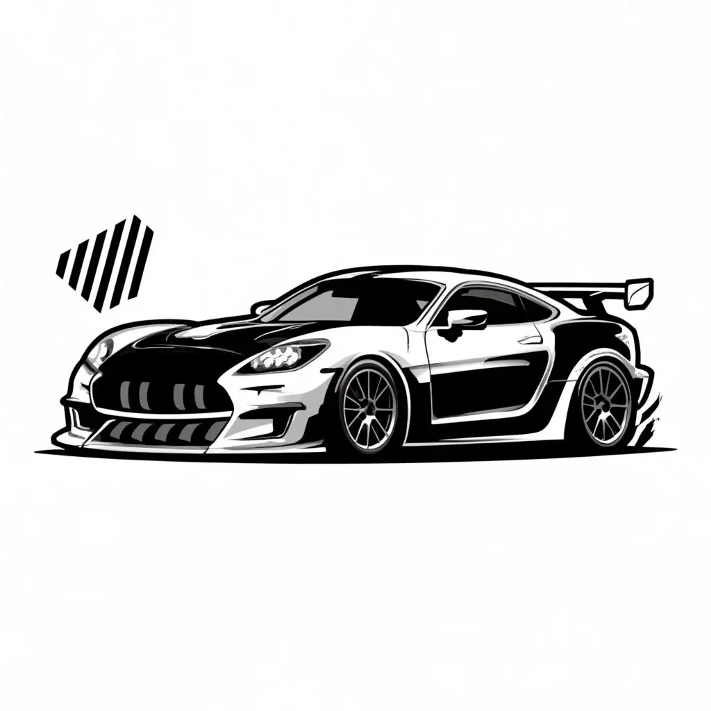 logo, supercar black and white, with the text "Speed Syndicate", typography