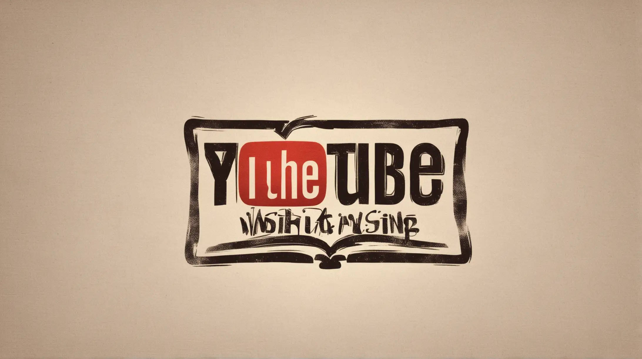 Bookshelf with Literary Accents for YouTube Channel Logo